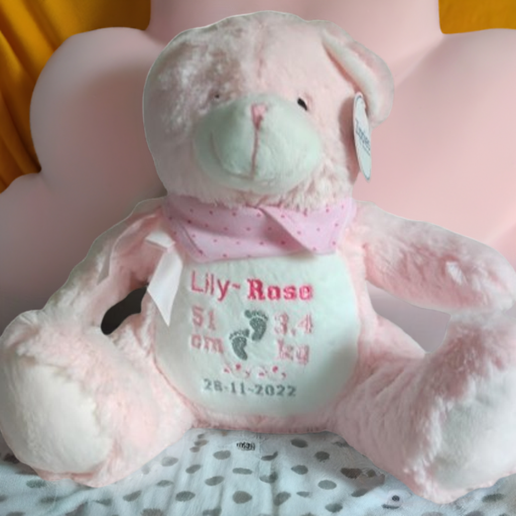Baby knuffel geboorte geschenk