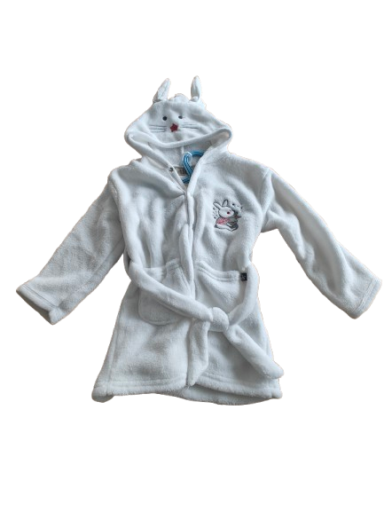Badjas kids konijntje wit