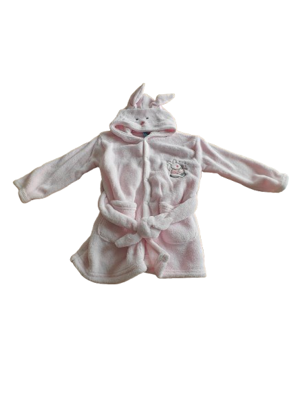 Badjas kids konijntje rose